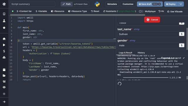Integrate Self-Hosted Windmill and Baserow Database Low-code Services with Python! ? ? смотреть онлайн