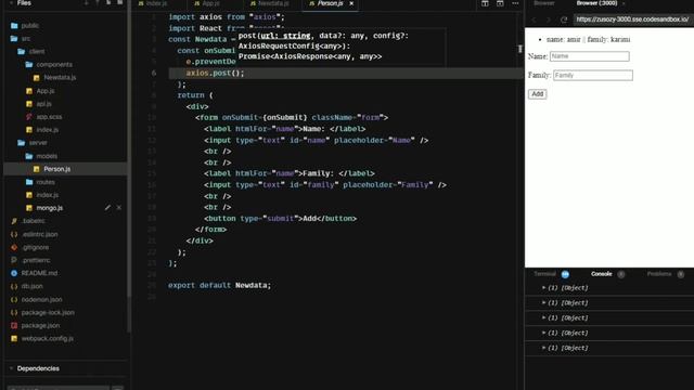 MERN part2 - Fullstack | Add to mongodb server & get data in frontend(react) with async axios смотреть онлайн