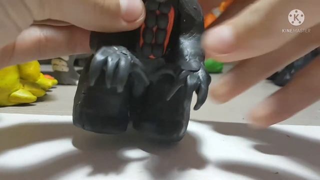 Как слепить огненную годзиллу из пластилина смотреть онлайн