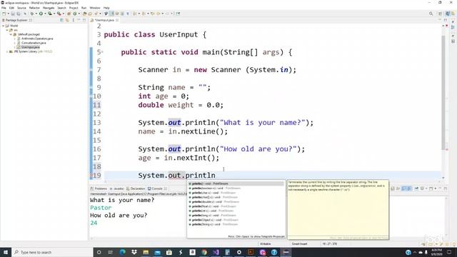 Java programming tutorial 06 - User Input смотреть онлайн