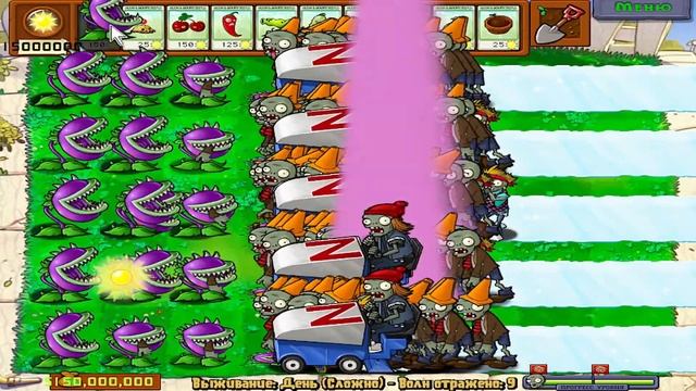 ЗУБАСТИК НА ВСЕЙ ЛУЖАЙКЕ В РАСТЕНИЯ ПРОТИВ ЗОМБИ (Plants vs Zombies) смотреть онлайн