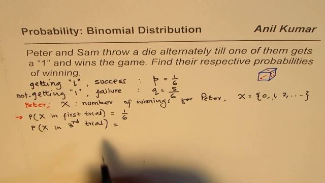 Probability of Winning a Binomial Distribution Game on Roll of Dice смотреть онлайн