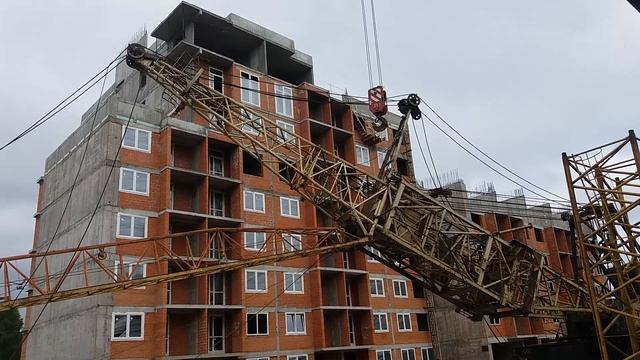 Башенный кран - монтаж 5-й день ч.1 смотреть онлайн