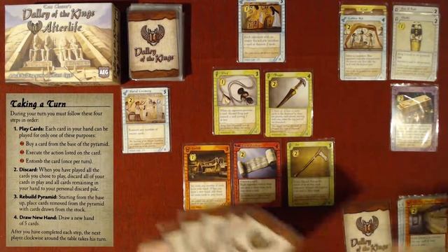 Valley of the Kings Afterlife Card Game Tutorial and Partial Solo Playthrough смотреть онлайн