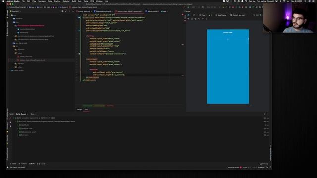 Creating a simple Bottom Sheet Dialog - Android w/ Kotlin смотреть онлайн