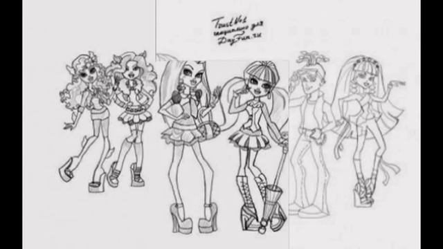 как нарисовать МОНСТР ХАЙ!!! смотреть онлайн