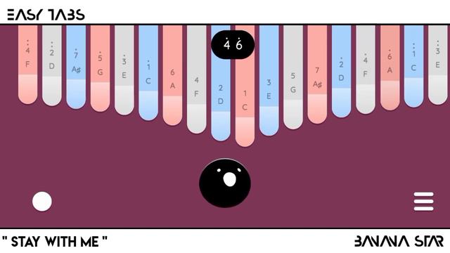 Stay With Me "miki matsubara" - Easy tabs Kalimba Cover (keylimba apps) смотреть онлайн