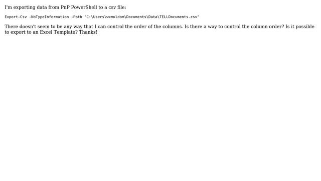 Sharepoint: Can you export data from PnP PowerShell into Excel? смотреть онлайн