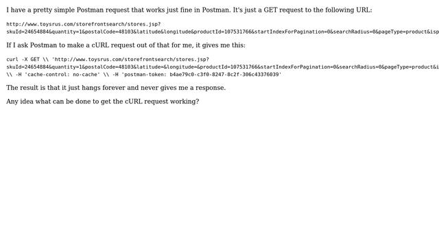 Request works from Postman but not from cURL (2 Solutions!!) смотреть онлайн