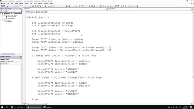 Excel VBA Online Course - 4.2.1 Basic Object Variables смотреть онлайн