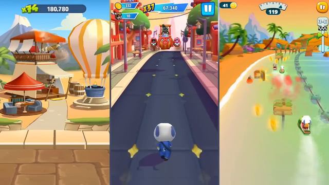 Talking Tom Hero Dash - Talking Tom Gold Run - Talking Tom Jetski 2 - Rewind - Full walkthrough смотреть онлайн