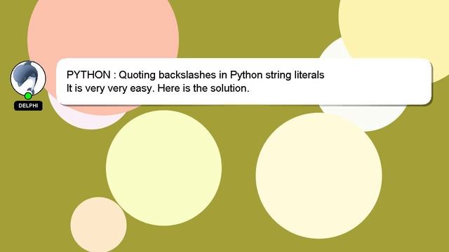 PYTHON : Quoting backslashes in Python string literals смотреть онлайн