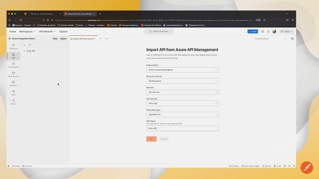 Import OpenAPI definitions from Azure API Management to Postman смотреть онлайн