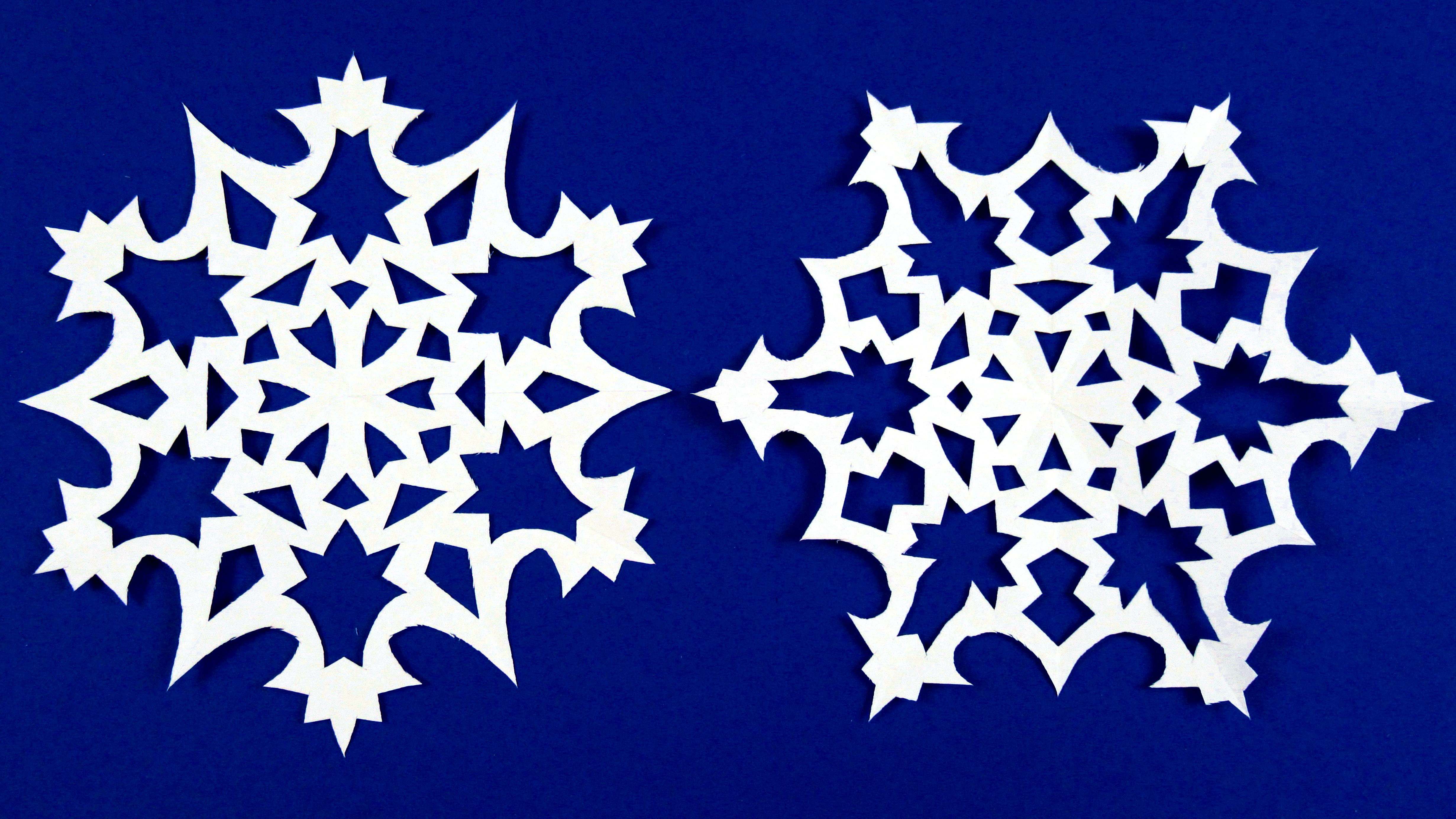 Как сделать снежинку из бумаги своими руками смотреть онлайн