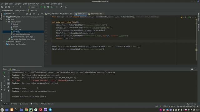 Moviepy редактор видео и аудио файлов на python смотреть онлайн