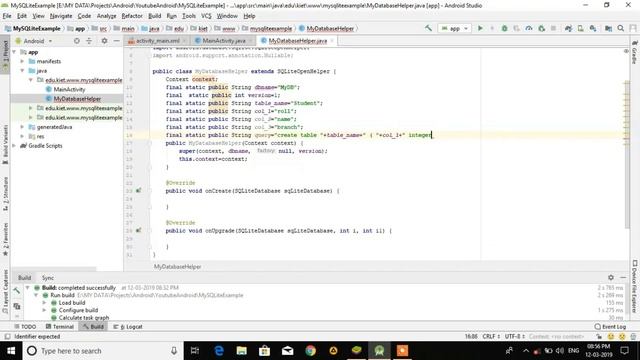 Insert data into SQLite Database in Android | SQLite Database in Android смотреть онлайн