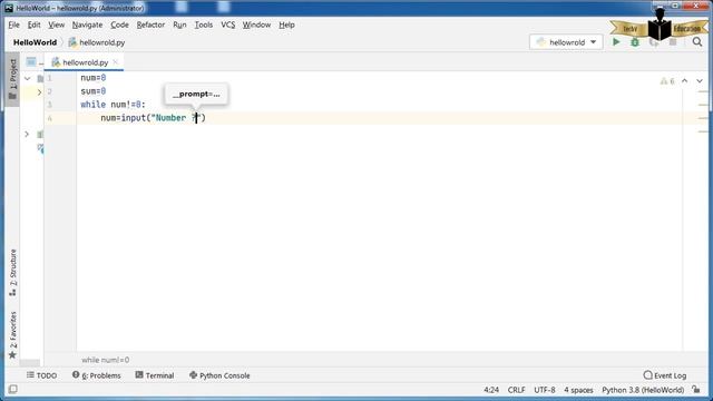 #29 PYTHON Program While Loop little Bit Complex Example смотреть онлайн