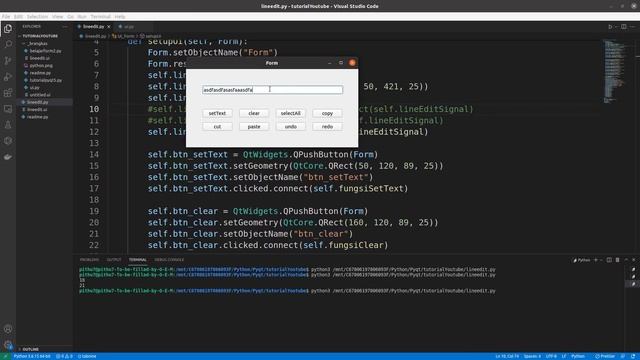 Python PyQt5 #16 | QLineEdit Signal | Tutorial Belajar Pemrograman Bahasa Python Pemula PyQT5 смотреть онлайн