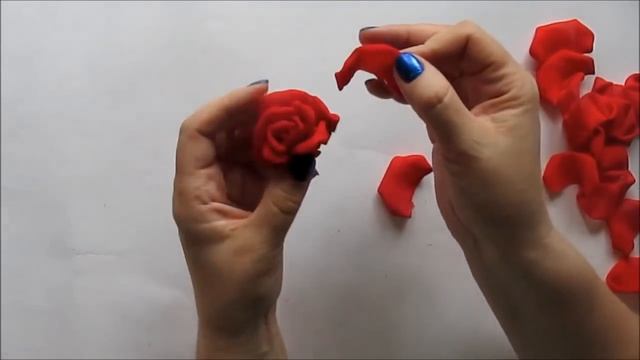 Роза из шифона. Канзаши /МК/Hand мade/DIY/ Kanzashi смотреть онлайн