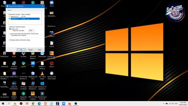 How to change storage size of Recycle Bin in Windows 7,8 and10 смотреть онлайн