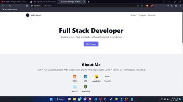 Build and Deploy a Developer Portfolio Website in ReactJS Using Tailwind CSS | ReactJS Projects Fre смотреть онлайн
