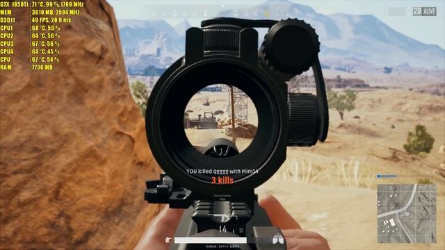PUBG : Desert Map GTX 1050TI 4GB | Custom settings | 1080p смотреть онлайн