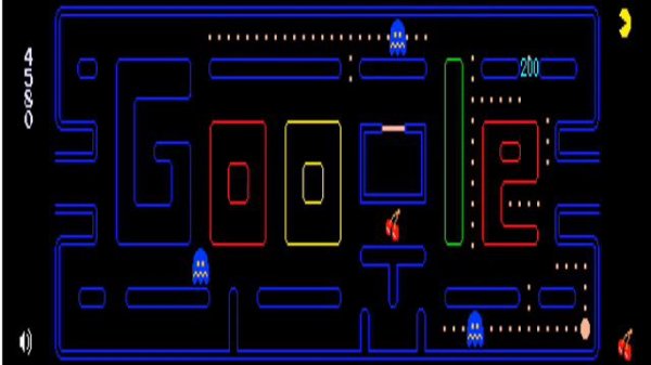 GOOGLE DOODLE. PACMAN