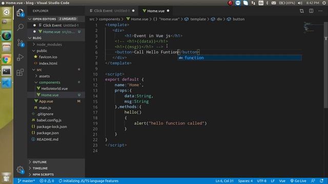 Vue js tutorial for beginners #5 event | how to use click event смотреть онлайн