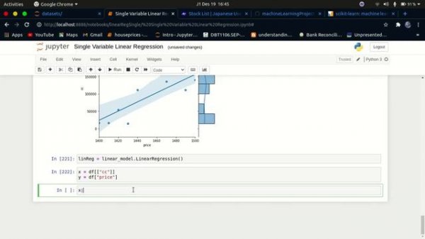 linear Regression tutorial | Machine learning with Python and sklearn