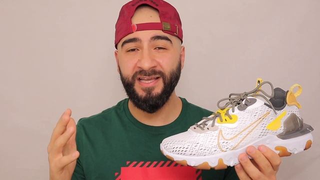 WHAT'S NEW? Nike REACT VISION WHITE / GREY / HONEYCOMB On Foot Review смотреть онлайн