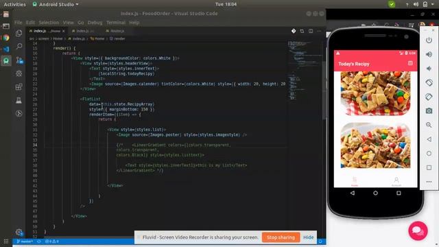 FoodOrder System Home screen Tutorial in React Native смотреть онлайн