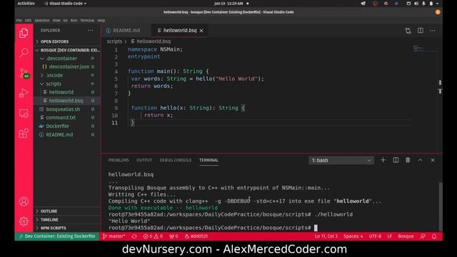 AM Coder - Intro to Microsoft's Bosque Programming Language (Setup and Basics) смотреть онлайн