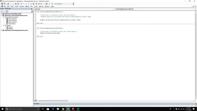 Selecting Workbooks in VBA смотреть онлайн