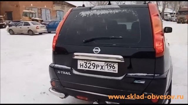 Защита бампера и защита порогов на Nissan X Trail. смотреть онлайн