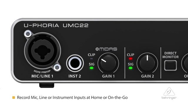 U-PHORIA UMC22 Audiophile 2x2 USB Audio Interface with XENYX Mic Preamplifier смотреть онлайн