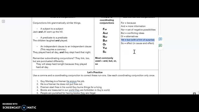 Use Coordinating Conjunctions To Correct Run-on Sentences