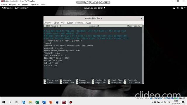 Instalacion y configuracion de Samba Debian 10 смотреть онлайн