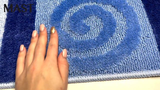 Коврик для ванной и туалета MAST ML7 Curl blue смотреть онлайн