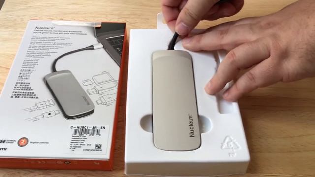 Kingston Nucleum 7-in-1 USB Type-C Mac & PC Hub Unboxing 12-7-17