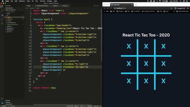 React.js | Tic Tac Toe Game using React Hooks [Beginner Tutorial] смотреть онлайн