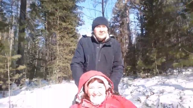 23 февраля и моё День рождения.Катаемся на собачьей упряжке,в которую запряжены собаки породы"Хаски смотреть онлайн