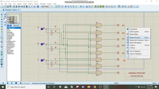 RANGKAIAN 3 DATA INPUT 2n DATA OUTPUT 3-TO-8 DECODER | PROTEUS смотреть онлайн