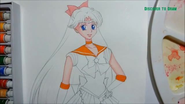 How to draw sailor venus-Speed painting смотреть онлайн