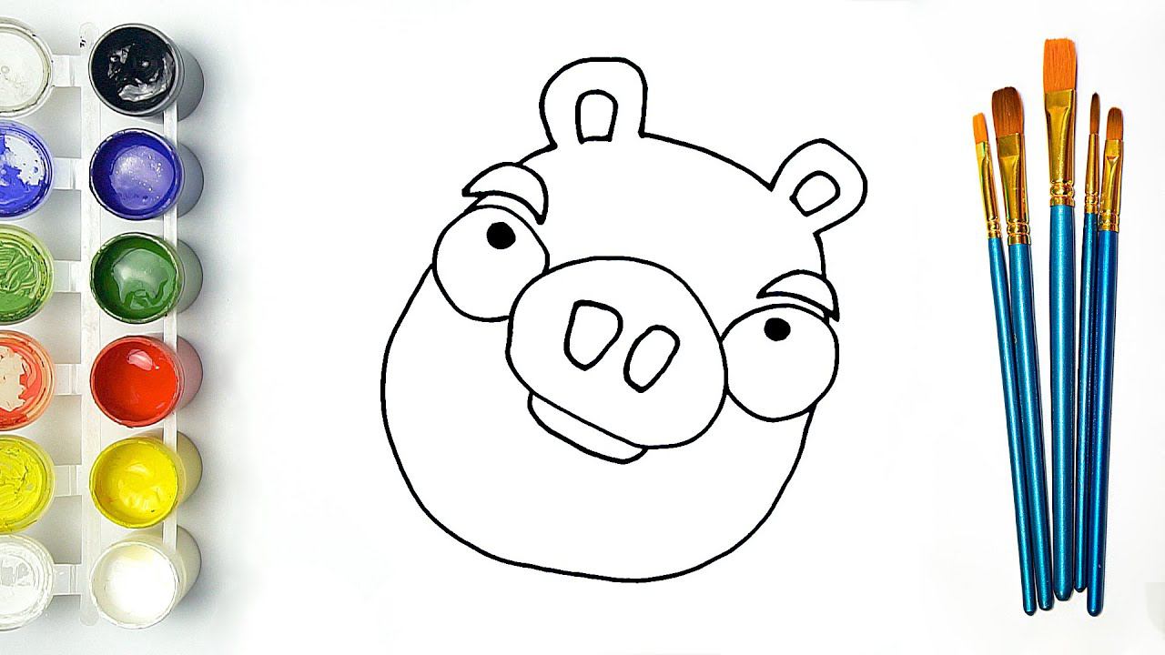 Como Dibujar Un Cerdo De Angry Birds Facil Paso A Paso