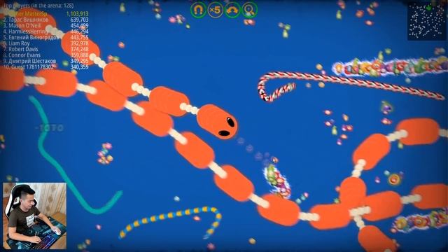 WormsZone.io Best Trolling Pro Never Mess With Tiny Snake Epic Worms Zone io Gameplay! #38 смотреть онлайн