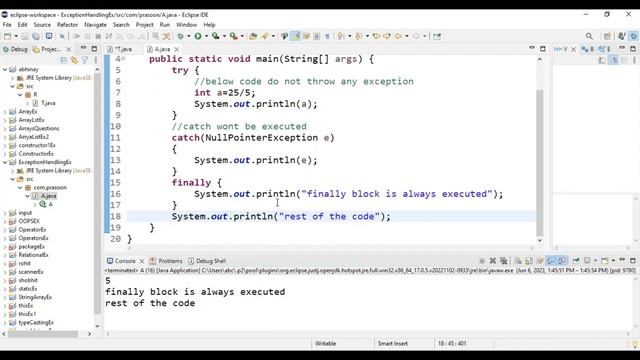 Java Exception Handling | Finally Block смотреть онлайн