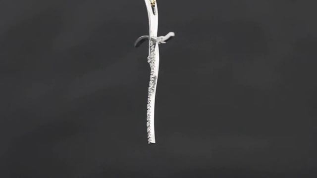 Woman's Cross With Mineral White Sapphire | Www.mycross.com.gr