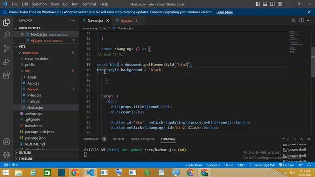 Using JavaScript DOM Methods In React JS | Complete React JS Tutorial For Beginners In Hindi смотреть онлайн