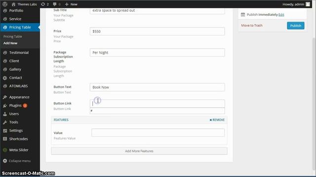 wordpress theme tutorial - Atomlux Video 7 - How To Create Pricing Table смотреть онлайн