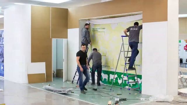Монтаж выставочного стенда смотреть онлайн